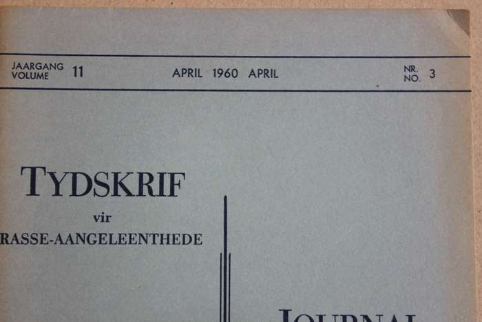 TYDSKRIF VIR RASSE-AANGELEENTHEDE. Journal of Racial Affairs. Drie Volumes.  (W)
