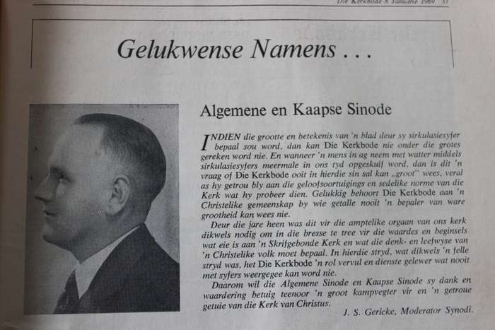 DIE KERKBODE 120 JAAR. Gedenk-uitgawe 1969.   (P)