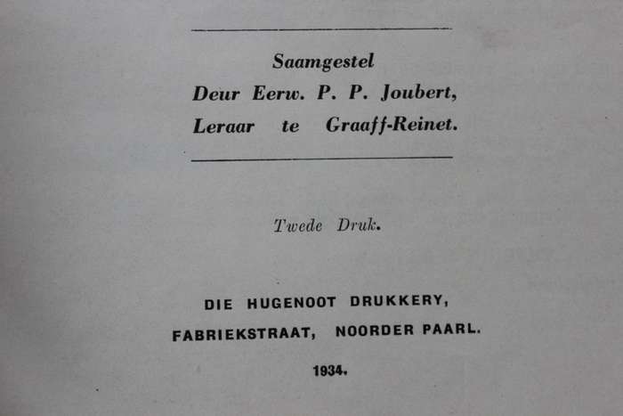 NA VYFTIG JAAR 1881-1931. Eerwaarde P.P. Joubert. (Jubileum-gedenkboek Ned. Geref. Sendingkerk)  (P)