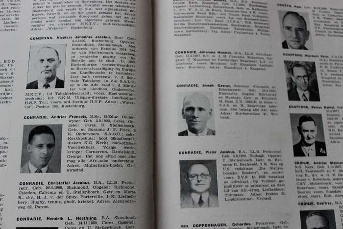 DIE AFRIKANER-PERSONEREGISTER 1942.    (P)