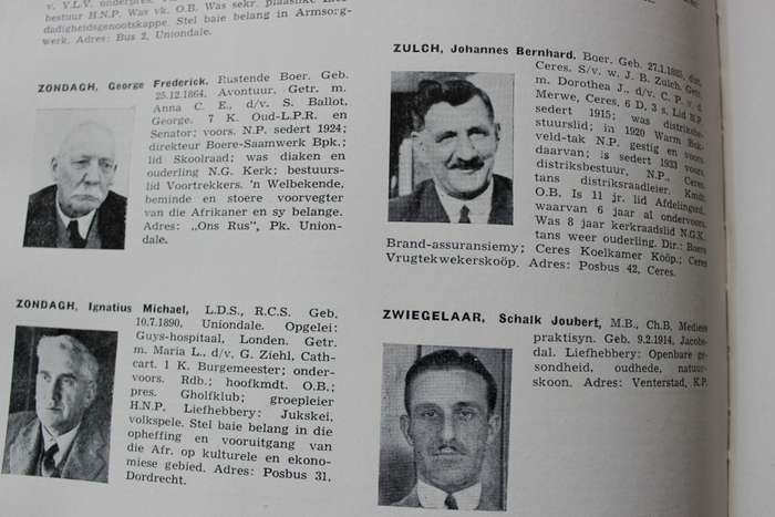 DIE AFRIKANER-PERSONEREGISTER 1942.    (P)