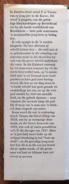 KAMBRO-KIND deur F A Venter