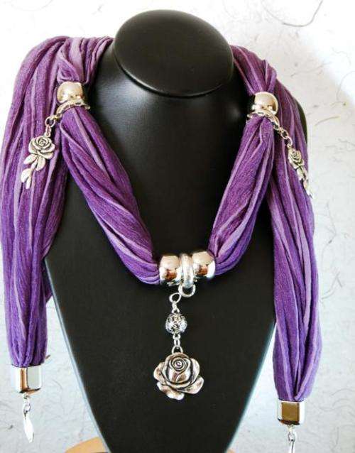 Summer sale!! Beautiful Purple Jewelled Scarve
