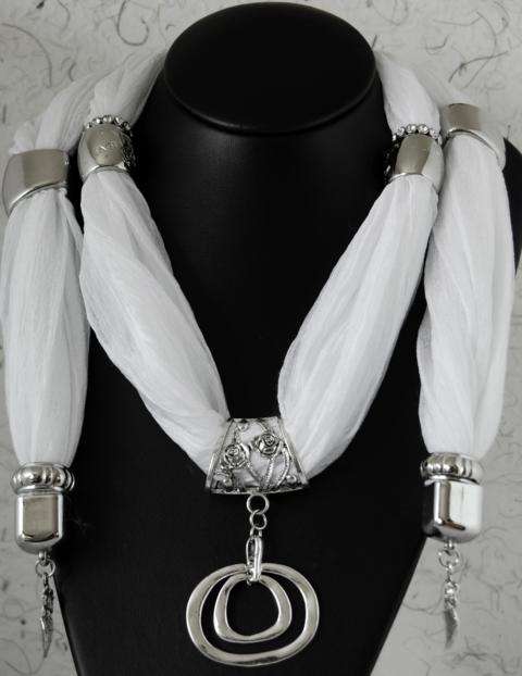 Summer sale!! Stunnig White Pendant Scarve