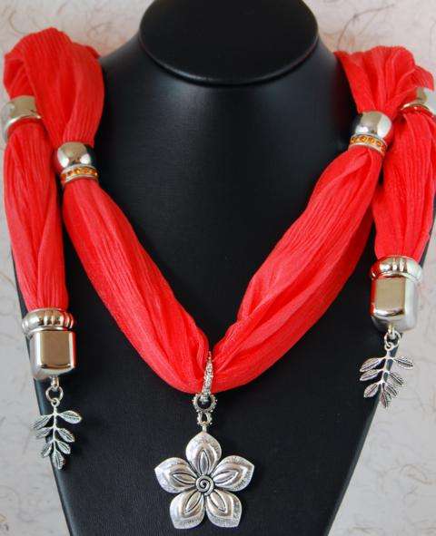 Summer sale!! Beautiful Burnt Oranje Designed Jewelled Scarve