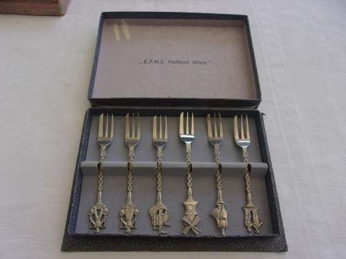 3 Boxed sets of Dutch plated cutlery for 1 bid