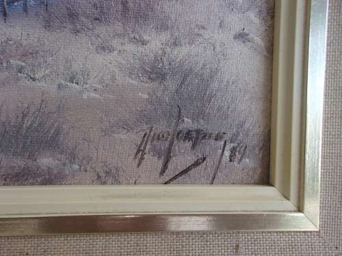 2 Lovely framed original oil on canvas paintings by Nico Coetzee for 1 bid