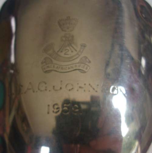 Vintage Sterling silver Kings African Rifles chalice - 145.2g