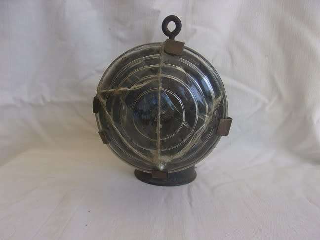 Vintage railway carbide lamp with reflector