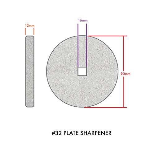 The Sausage Maker Meat Grinder Knife and Plate Sharpening System (Fine Grind, 32 Meat Grinder Knife