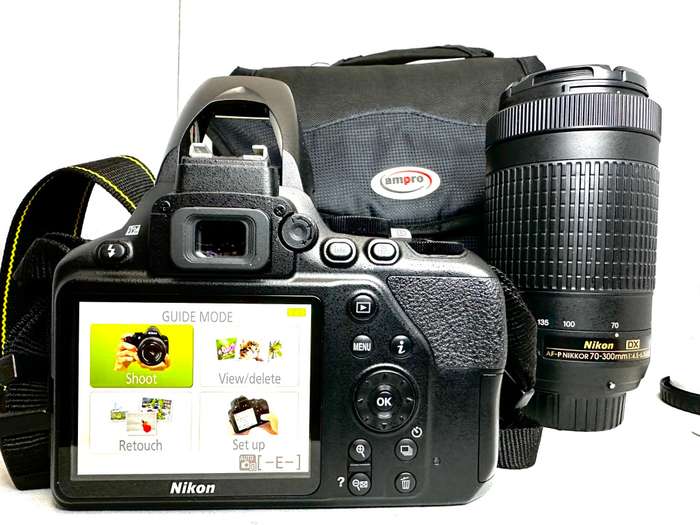 Nikon D3500 DSLR Camera With   Nikon 18-55mm AF DX VR Lens  Nikon 70-300mm AF-P DX Lens