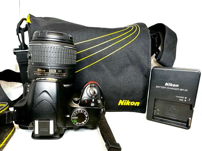 NIKON D3200 with  NIKON DX VR 18-55mm Lens And accessories