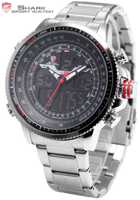 *FREE COURIER* SHARK Winghead Series Dual Movement Quartz Watch BOXED w/ PAPERS