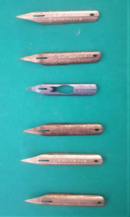 6 VINTAGE INK PEN NIBS
