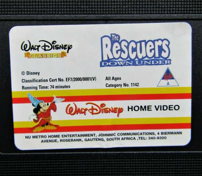 The Rescuers Down Under - Walt Disney VHS Tape (2000)