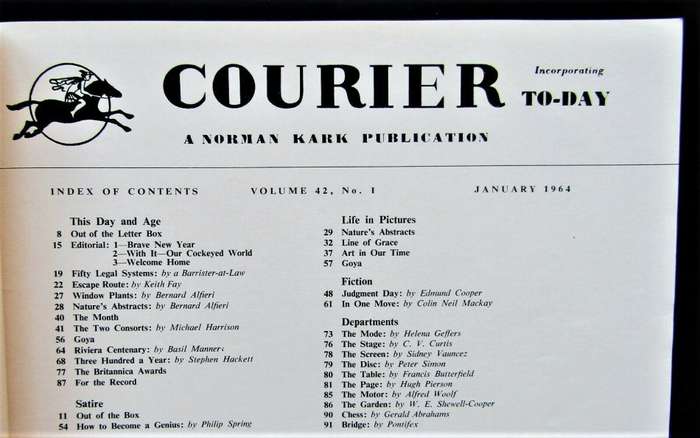 Courier British Fine Art Magazine from 1964