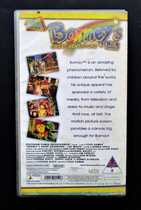 Barney`s Great Adventure - VHS Video Tape (1998)