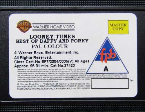 Looney Tunes: Best of Daffy and Porky - VHS Tape (2004)