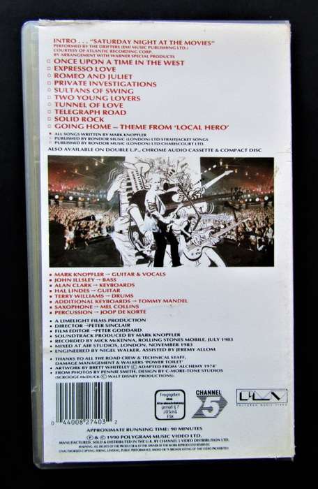 Dire Straits - Alchemy Live - VHS Video Tape (1990)