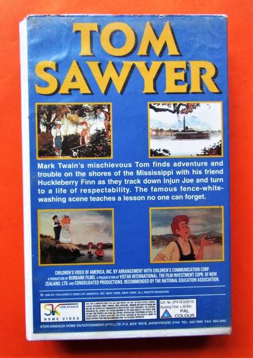 Tom Sawyer by Mark Twain - Animation VHS Tape (1993)
