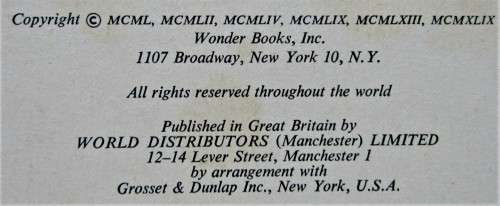 1960`s My Big Wonder Book Annual