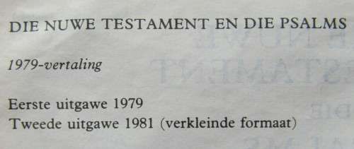 1981 SADF Afrikaans Pocket Bible
