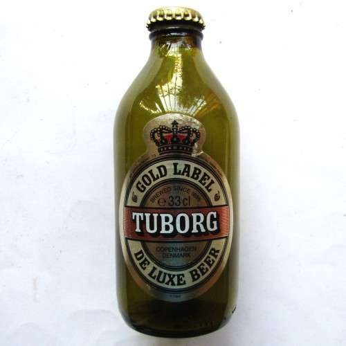 Old Denmark Tuborg 33cl Beer Bottle with Cap