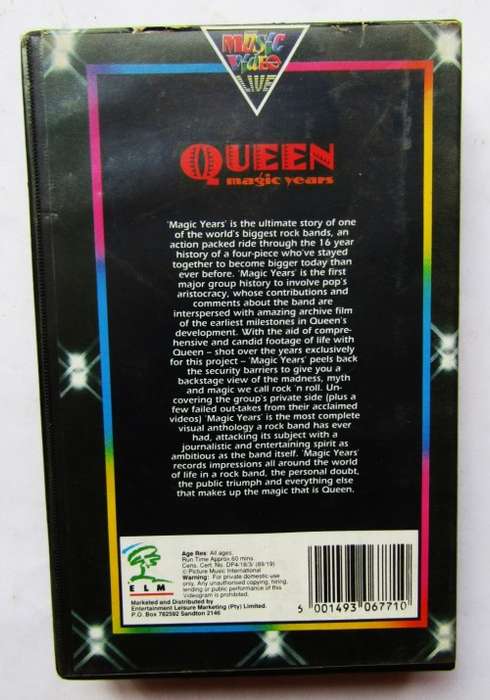 Queen - Magic Years - Music VHS Video Tape (1989)