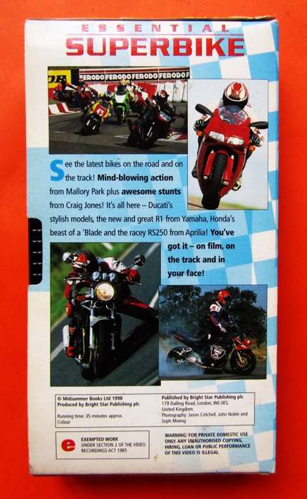 Essential Superbike VHS Video Tape (1998)
