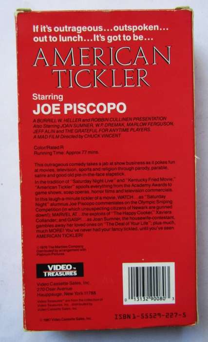 American Tickler - USA Comedy VHS Tape (1987)