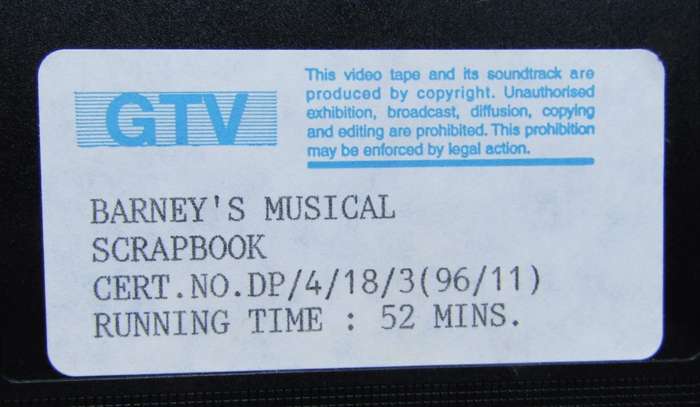 Barney`s Musical Scrapbook - Children`s VHS Video Tape (1996)