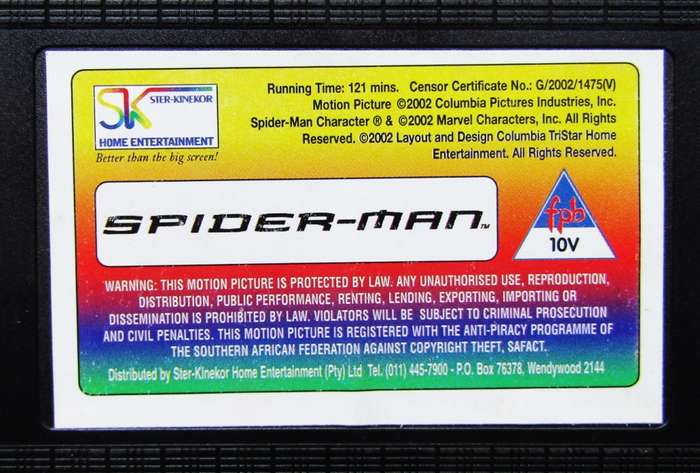 Spider-Man - Tobey Maguire - Movie VHS Tape (2002)