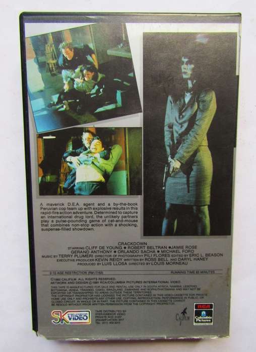 Crackdown - Cliff De Young - Movie VHS Tape (1991)