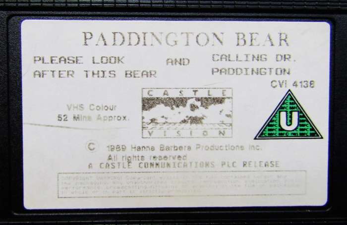 Paddington Bear - Children`s VHS Video Tape (1989)