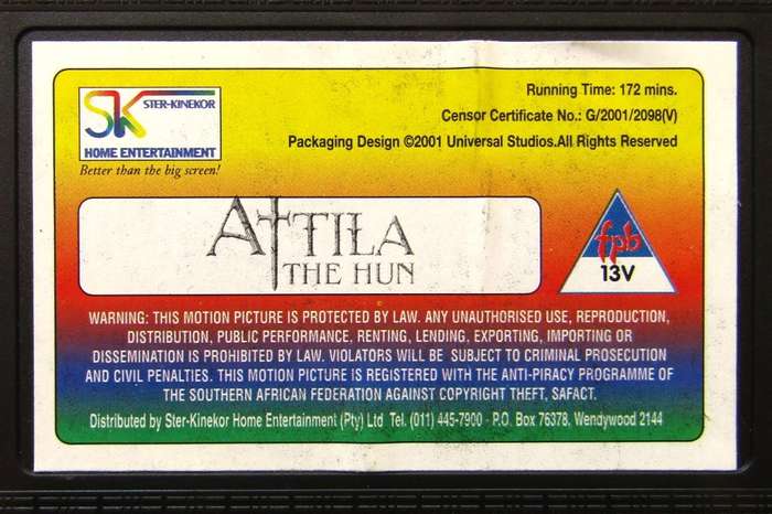 Attila the Hun - TV Mini Series VHS Tape (2001)