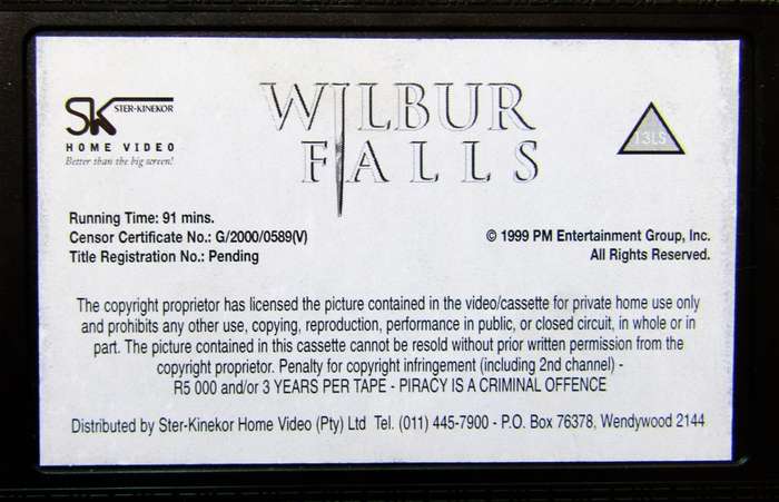 Wilbur Falls - Danny Aiello - Movie VHS Tape (2000)