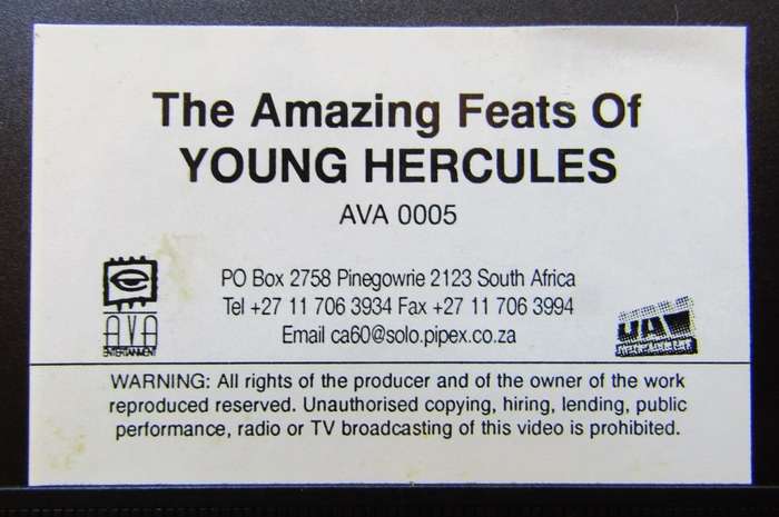 The Amazing Feats of Young Hercules - VHS Video Tape
