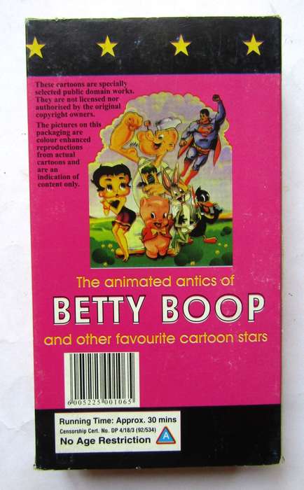 Betty Boop and Friends - Cartoon VHS Video Tape (1992)
