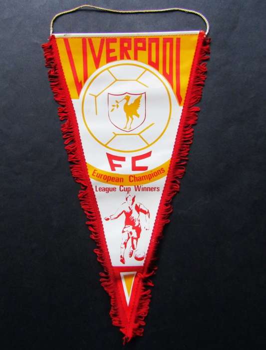 80`s Liverpool Football Club Pennant Flag
