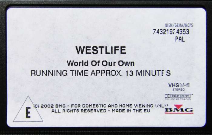 Westlife - World of Our Own - VHS Video Tape (2002)