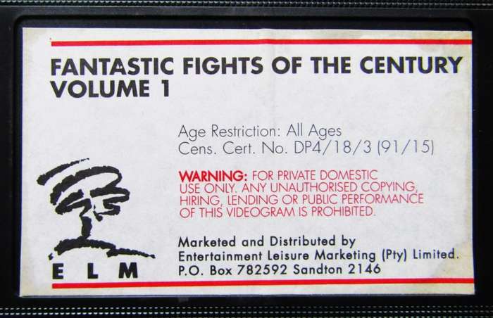 Fantastic Fights of the Century - Boxing VHS Video Tape (1991)