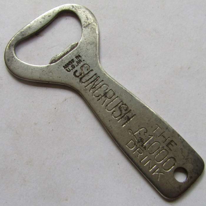 Vintage Made in USA Suncrush Metal Bottle Opener