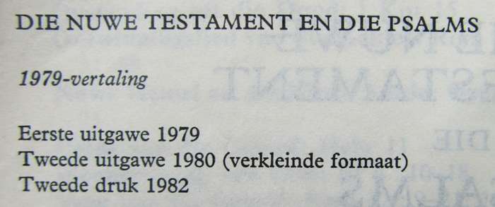1982 SADF Afrikaans Pocket Bible