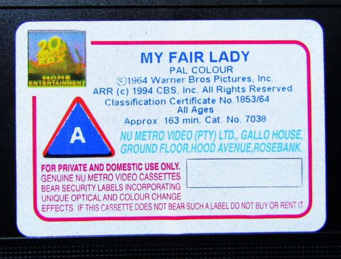 My Fair Lady - Audrey Hepburn - Movie VHS Tape (1994)
