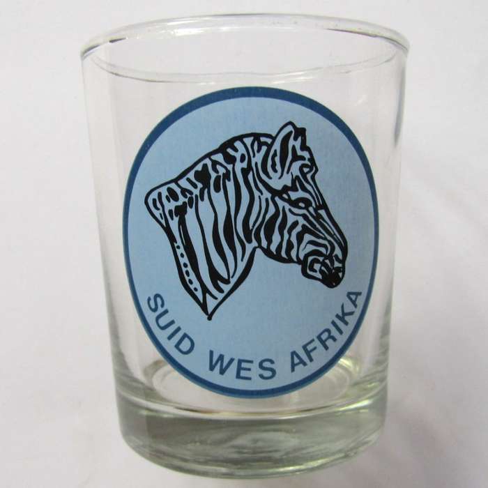 Old Suid Wes Afrika Rugby Tumbler Glass