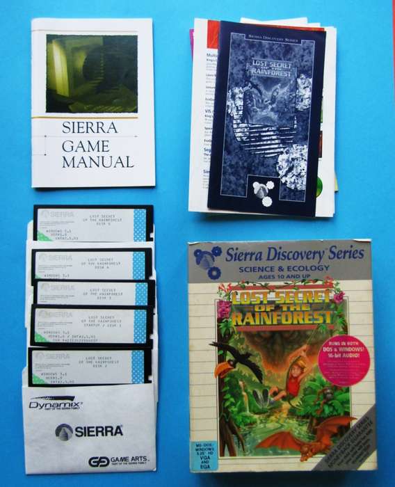 Lost Secret of the Rainforest - Big Box Floppy Disk PC Game (1993)