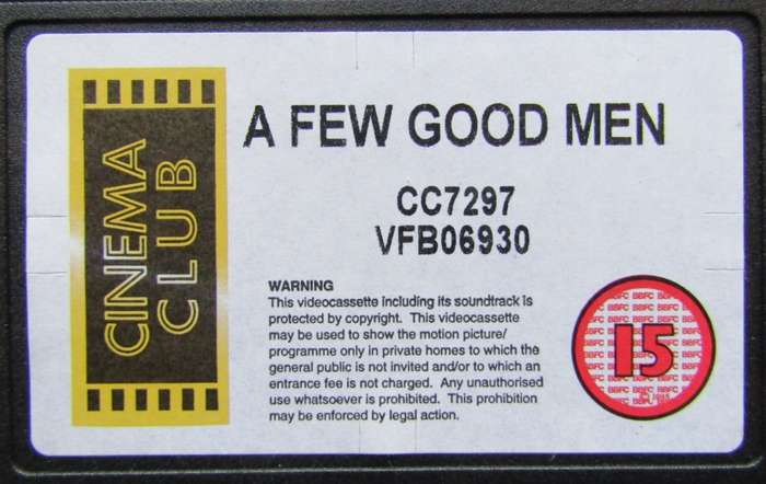 A Few Good Men - Tom Cruise - Movie VHS Tape (1996)