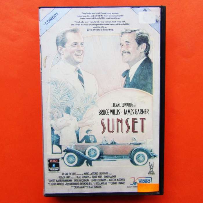 Sunset - Bruce Willis - Movie VHS Tape (1989)