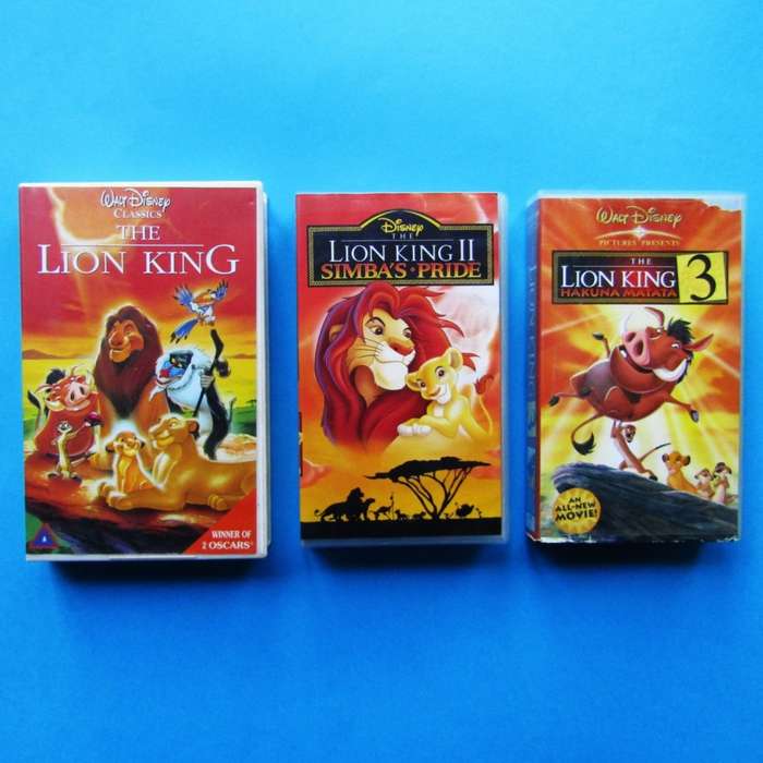 The Lion King 1 to 3 - Disney VHS Video Tapes