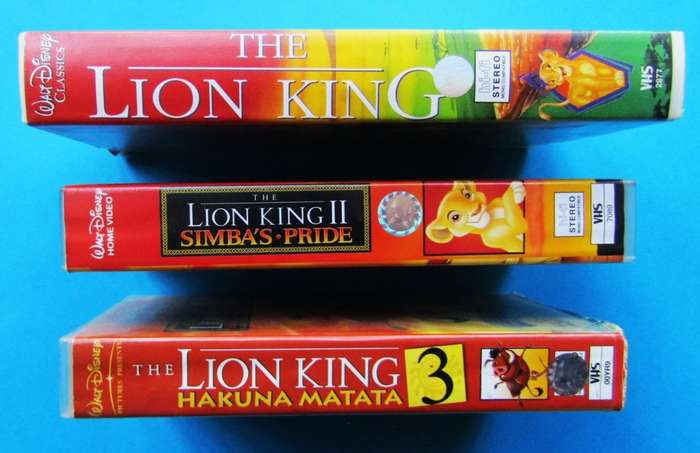 The Lion King 1 to 3 - Disney VHS Video Tapes